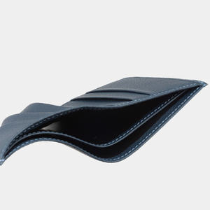 Кожаное портмоне, теленок синего цвета