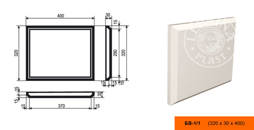 Фасадный декор Lepninaplast Боссаж БВ-1/1