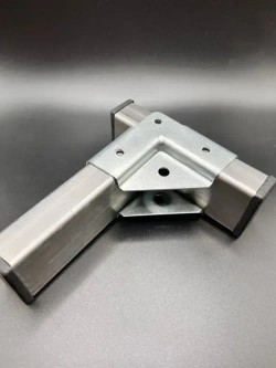 Крепеж для теплицы 20х20 мм краб-система Г-образный для труб, подходит и для стеллажа, 4 пары - толщина металла 1.2мм