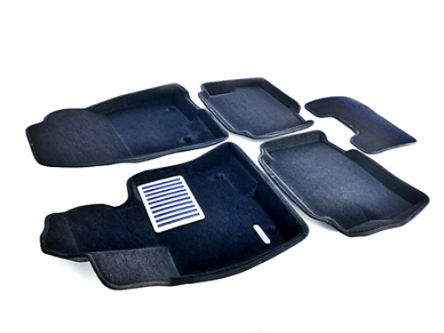 Коврики салона для MAZDA CX-9 (2017-) Euromat 3D Lux черные. Арт. EM3D-003401