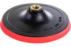 Тарелка опорная пластиковая с мягкой вставкой (на липучке, 150 мм, М14) STAYER 35744-150