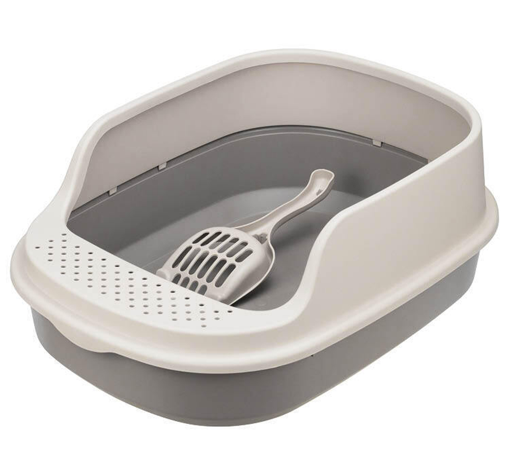 Лоток для кошек ЛЯ-МУРР 480х355мм с высоким бортом + подарок (совок) М1834