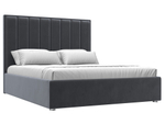 Кровать интерьерная Афродита 160, Серый, Велюр, 113048