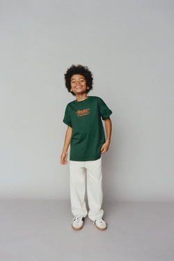 ZARA ФУТБОЛКА С НАДПИСЬЮ, ЗЕЛЕНЫЙ