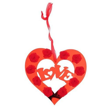 Подвеска сердце пластик 37см арт. ч20434
