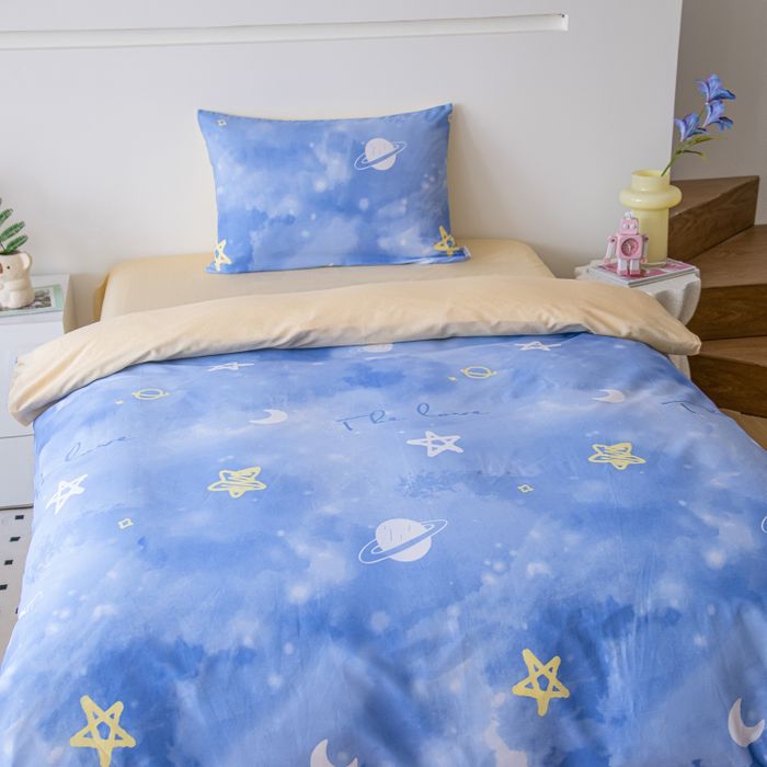 Комплект постельного белья Сатин Люкс Детское 100% хлопок «Звёздная карта»