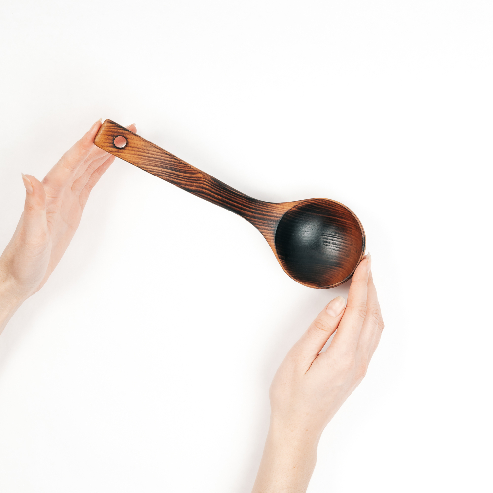 Деревянный половник, черпак (поварешка) из древесины бука