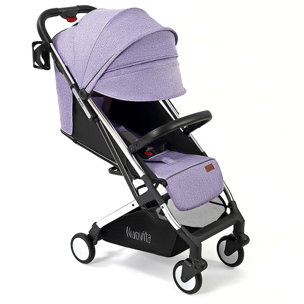 Детская прогулочная коляска Nuovita Anima lilla, Argento / Сиреневый, Серебряный