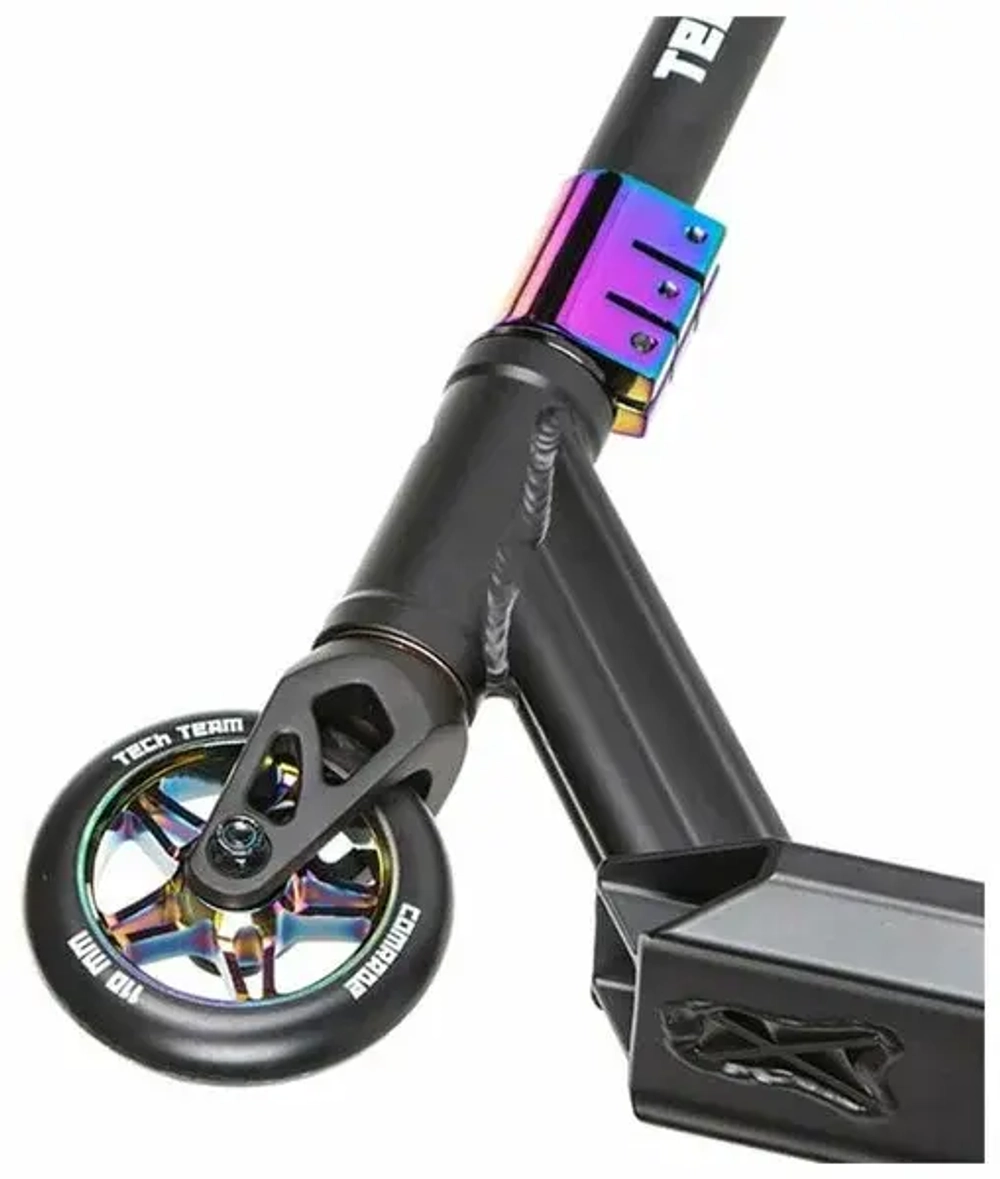 Самокат трюковой Tech Team COMRADE neo chrome 1/4 нео хром