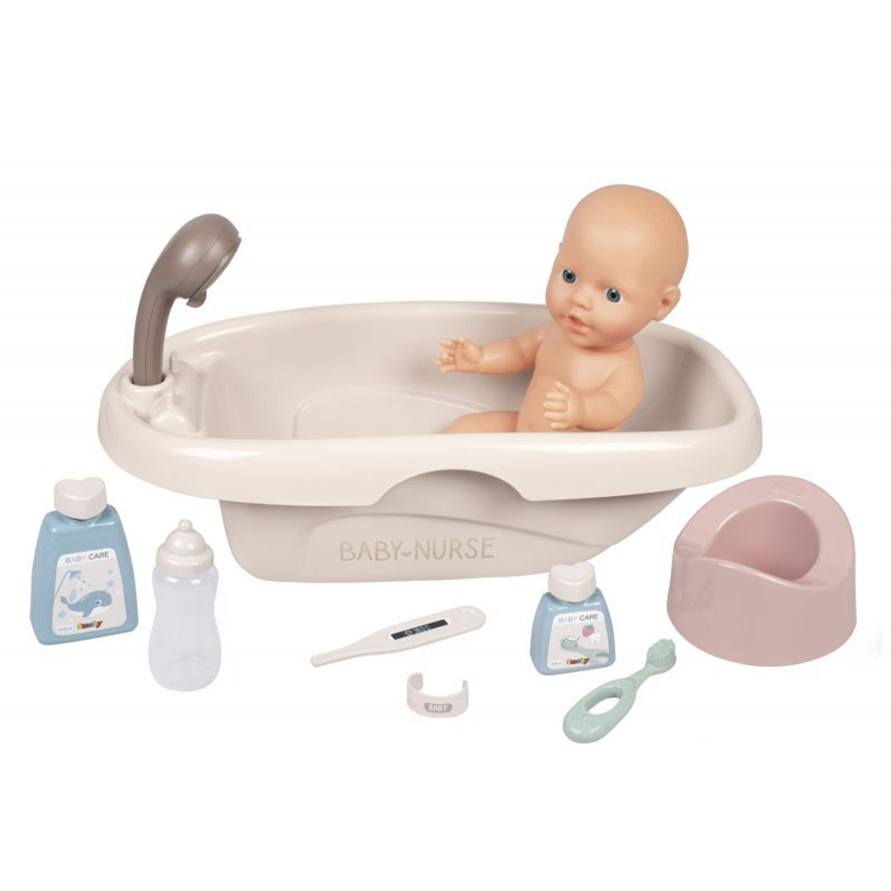 Smoby Baby Nurse - Набор для ванной Ванна с горшком и аксессуарами 220366
