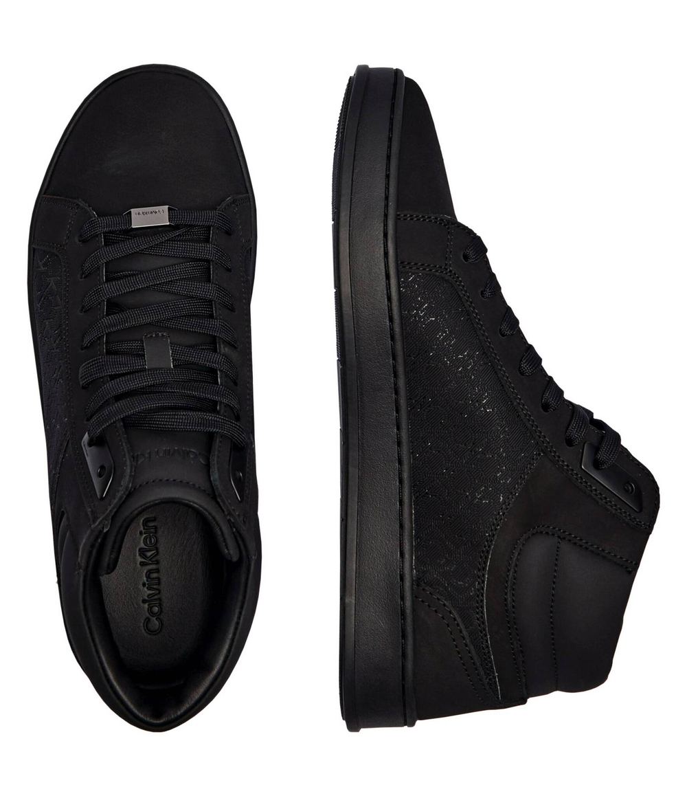 Кожаные кроссовки Calvin Klein - черный(HM0HM01769)