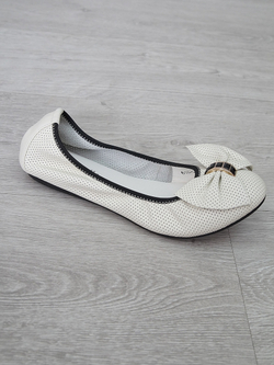 Балетки женские летние натуральная кожа