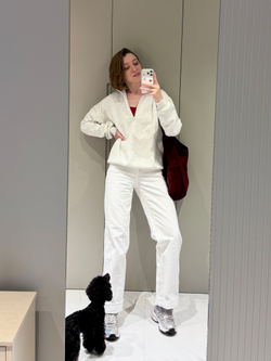 Белые джинсы прямого кроя 216