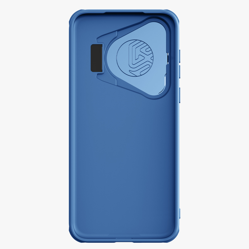 Чехол синего цвета от Nillkin с металлической откидной крышкой для камеры на Huawei Pura 70 Pro и Pura 70 Pro+, серия CamShield Prop Case