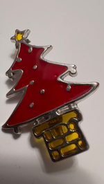 Новогодняя брошь елочка