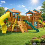 Детская деревянная площадка "Домик 6 Совенок"