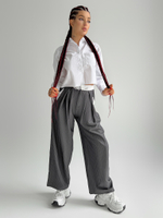 Рубашка Margo 060 однотонная с длинным рукавом укороченная