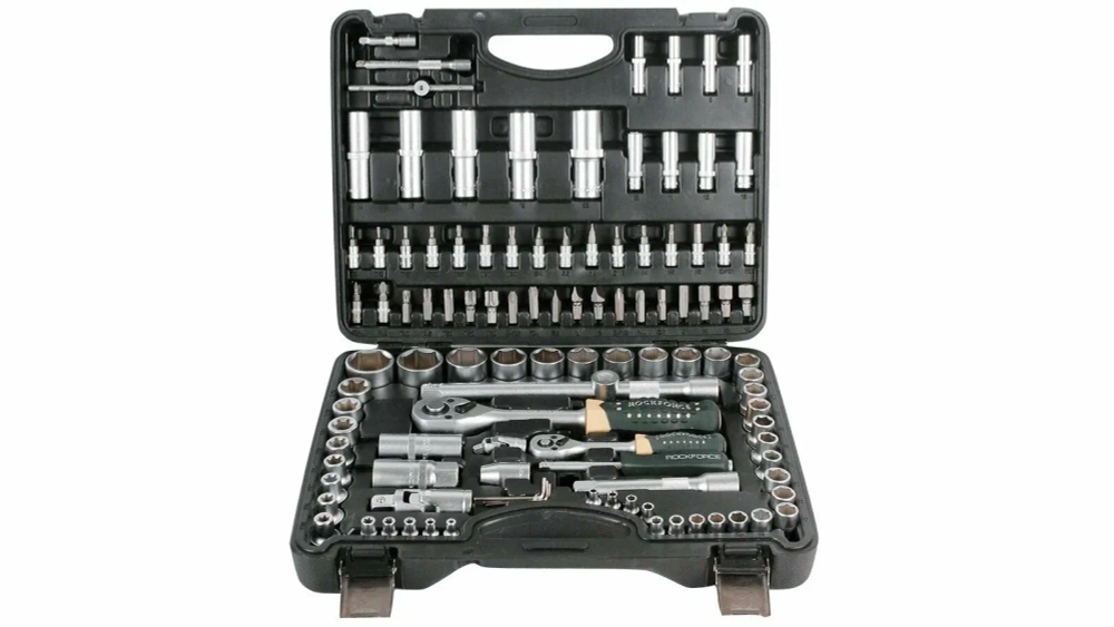 Набор торцевых головок и вставок RF-41082-5: 1/2" & 1/4"DR 6-гранных 108пр. ROCKFORCE