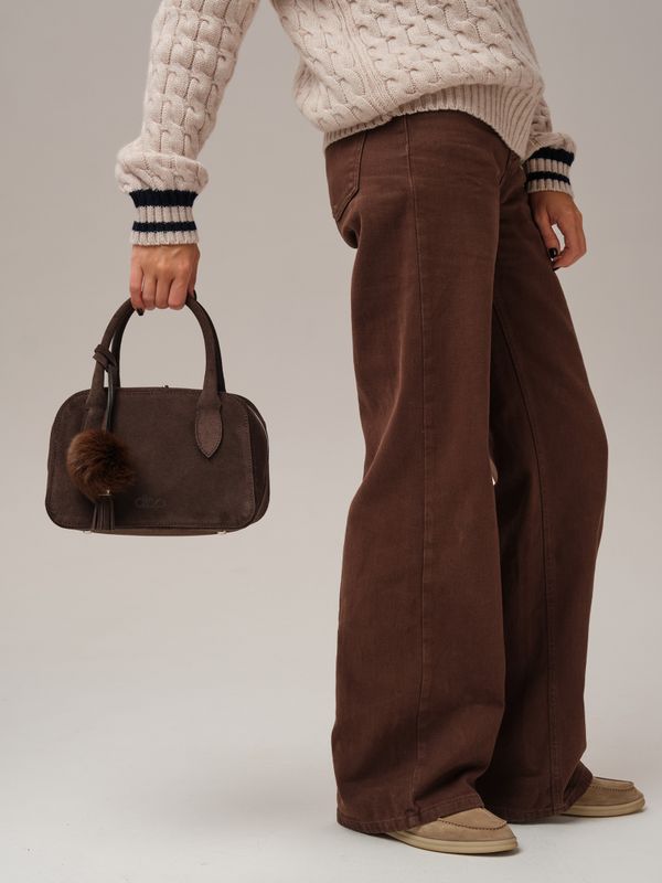 Замшевая сумка DBR 31348 темно-коричневый