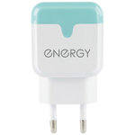 Сетевое зарядное устройство Energy ET-33, 2 USB разъема, белый