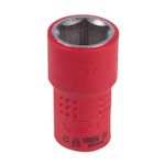 KING TONY (3335VE17M) Головка торцевая диэлектрическая шестигранная 3/8", 17 мм