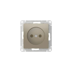 Atlas Design розетка без заземления без шторок, 16А, мех., быстрозажим. клем., шампань