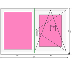 Пластиковое окно 800 х 1200 ТермА Эко + Москитная сетка