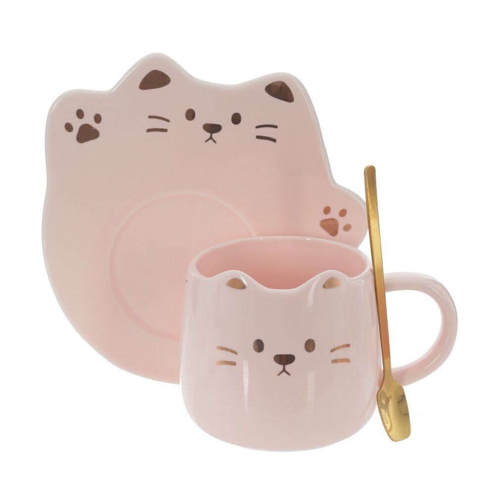 GAEM Кружка с блюдцем и ложкой, 300 мл, L16 W15 H10 см