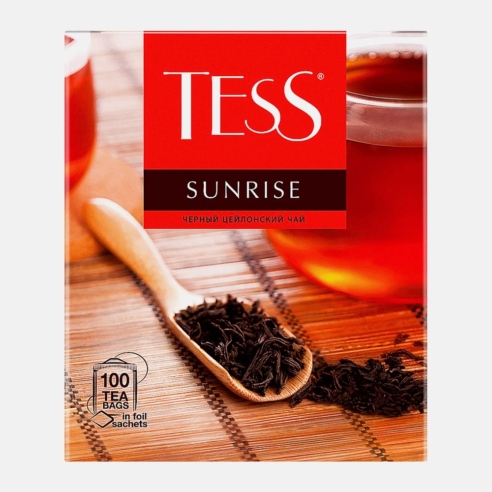 Чай черный Tess Sunrise 100пак 180г