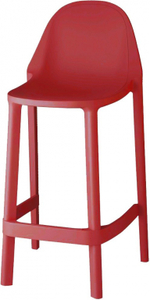 Стул барный пластиковый Scab Design Piu, красный