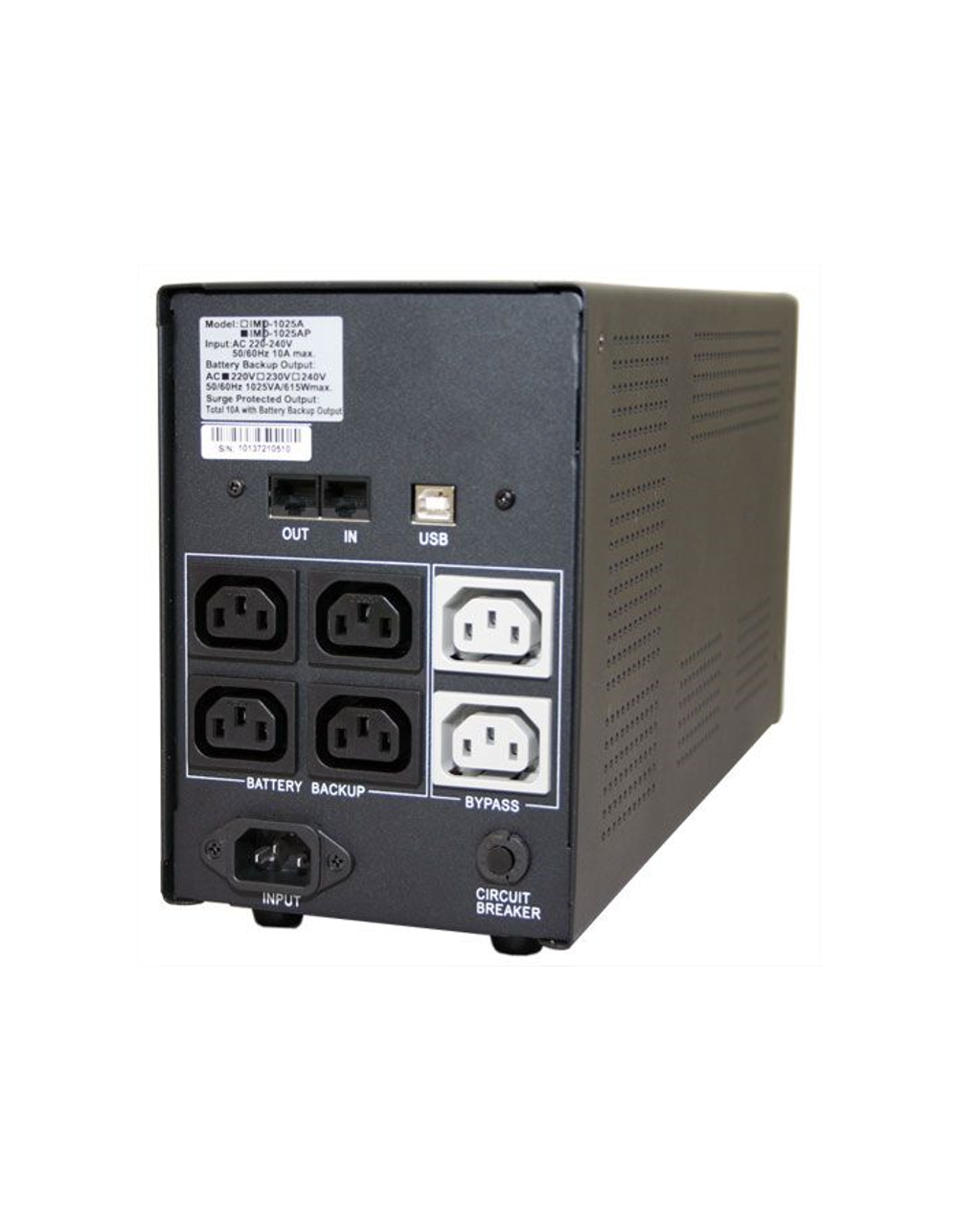 Powercom Back-UPS IMPERIAL, Line-Interactive, 1200VA/720W, Tower, 6*IEC320-C13 (2 surge & 4 batt), USB (671478)