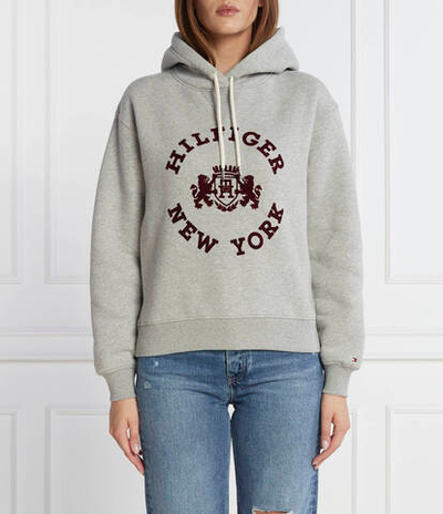 Худи REG VARSITY FLOCK HOODIE Tommy Hilfiger - серый(WW0WW39800)