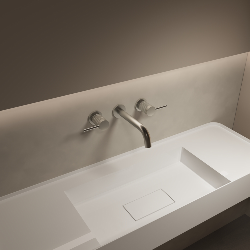 Смеситель для раковины Vincea Groove VBFW-4G1BN встраиваемый, брашированный никель