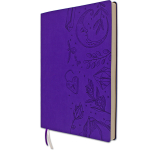 НОВИНКА! Бизнес-тетрадь А4 в клетку Лунная Мистерия, 128 листов, гибкая обложка - фиолетовый Latte с блинтовым тиснением