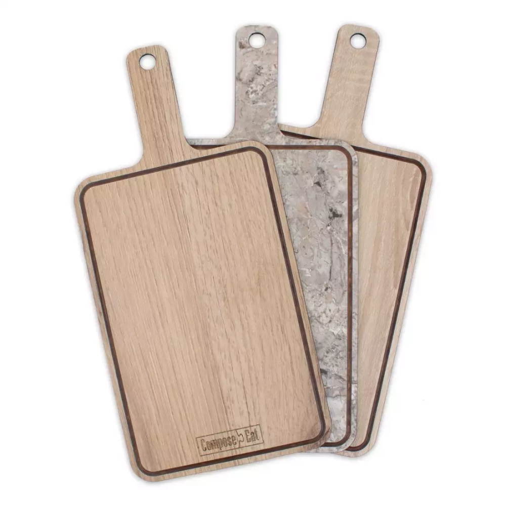 Доска разделочная с ручкой 18x37см ComposeEat Everyday дуб натуральный