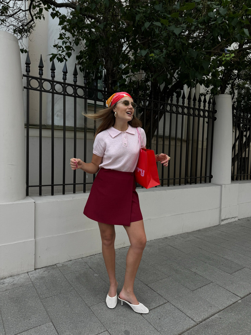 Юбка Cherry tree винный