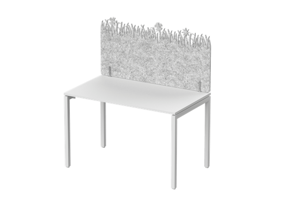 Экран фронтальный / боковой, с декором &quot;Зеленая поляна&quot;, без фурнитуры 80х1,2х60