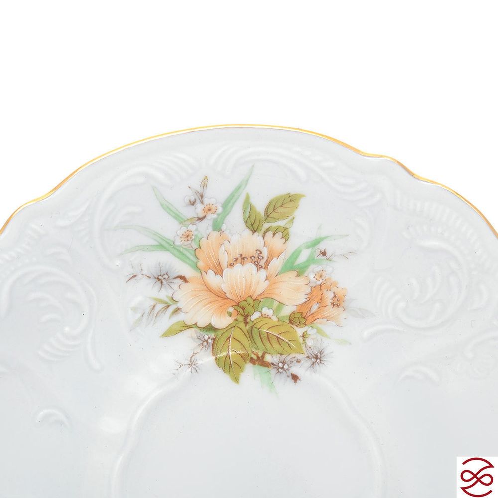 Набор чайных пар Bernadotte Зеленый цветок 220 мл(6 пар)