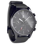 DECATHLON A400 Electronic Movement Silicone Strap Watch Unisex Black Dial