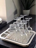 Сушилка силиконовая складная для посуды, размер 35х28х11 см, цвет белый/серый