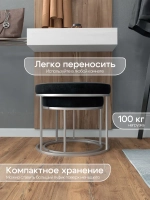 Комплект круглых банкеток - СЧЕРН - черное на серебрянном