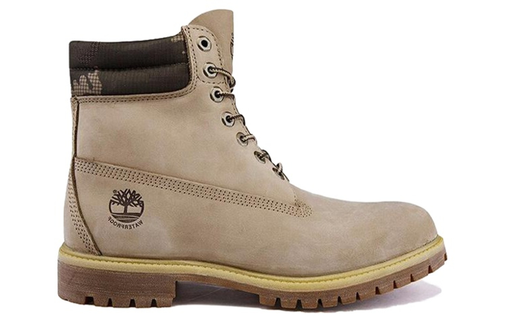 Timberland 6 Inch Premium Waterproof Wide Fit Boots "Off White Nubuck"