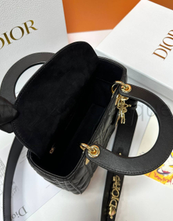 Женская сумка Lady Dior My ABC квадратная черного цвета