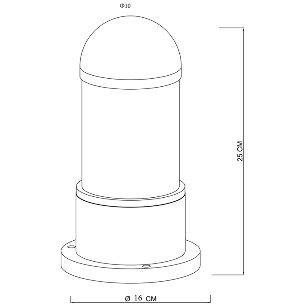 Уличный наземный низкий светильник Arte Lamp A5217FN-1BK