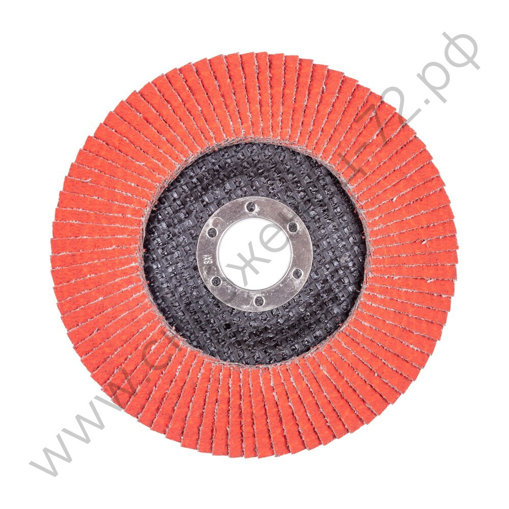 Круг лепестковый с керамическим абразивом для шлифования по нержавеющей стали FTL Everest 29 125 х 22,2 мм P40