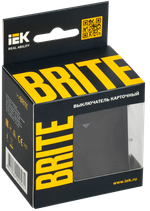 BRITE Выключатель карточный 30А ВС10-1-8-БрГ графит IEK