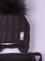 Шапка для мальчика зимняя вязаная и снуд