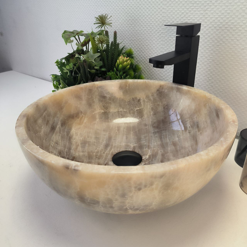 Раковина из оникса Bowl Grey TinLip BO-62939 40*40*15 140