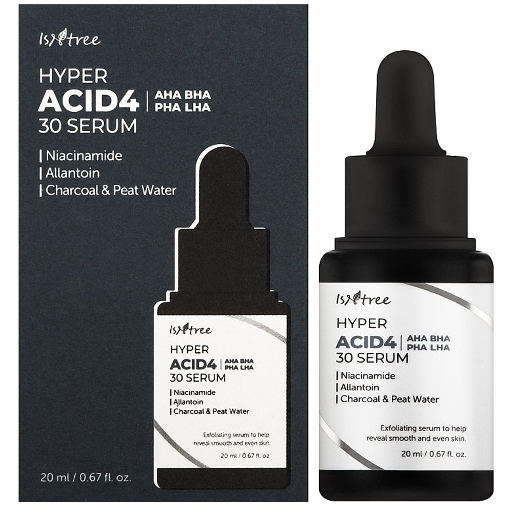Сыворотка-пилинг с кислотным комплексом Isntree Hyper Acid 4 AHA BHA PHA LHA 30 Serum, 20 ml