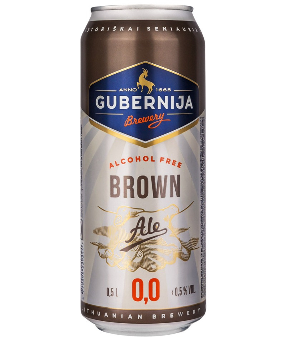 Пиво Gubernija Brown Ale 0.0% 0,5 л. in can